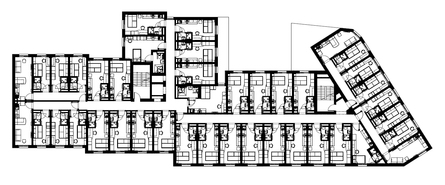 PBSA Student Living Module Architectural Floor Plan Scheme