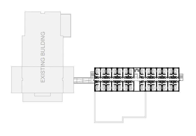 Modular hotel expansion floor plan scheme Arlon